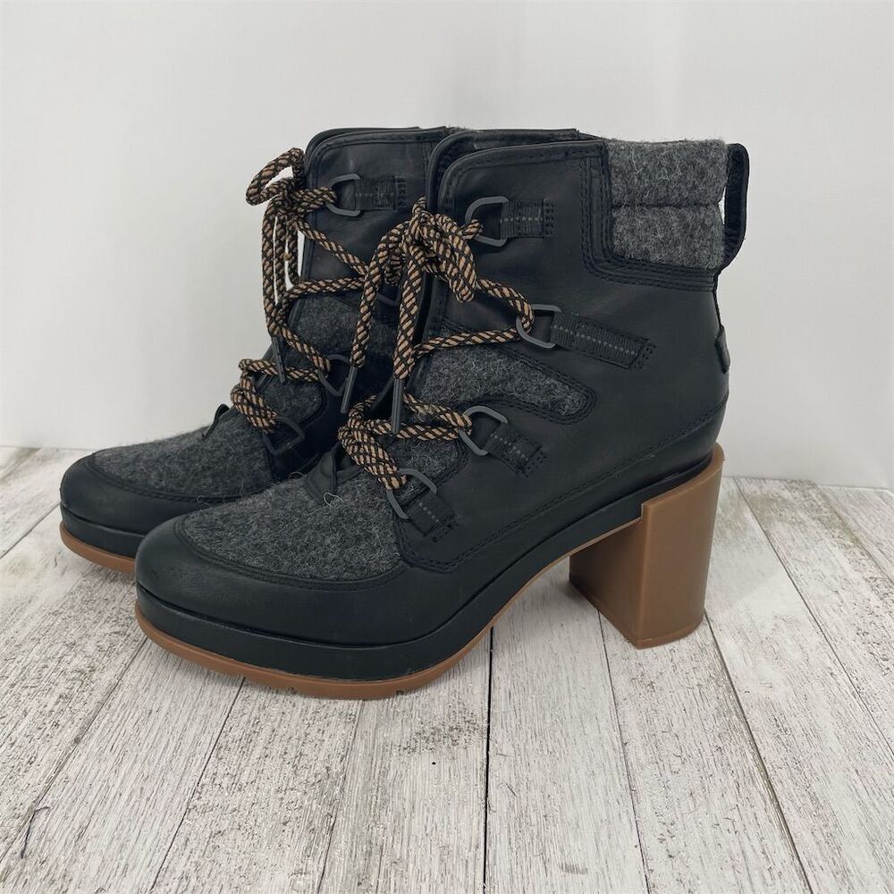 Sorel Women's Blake‎ Lace Waterproof Bootie Black Size 9